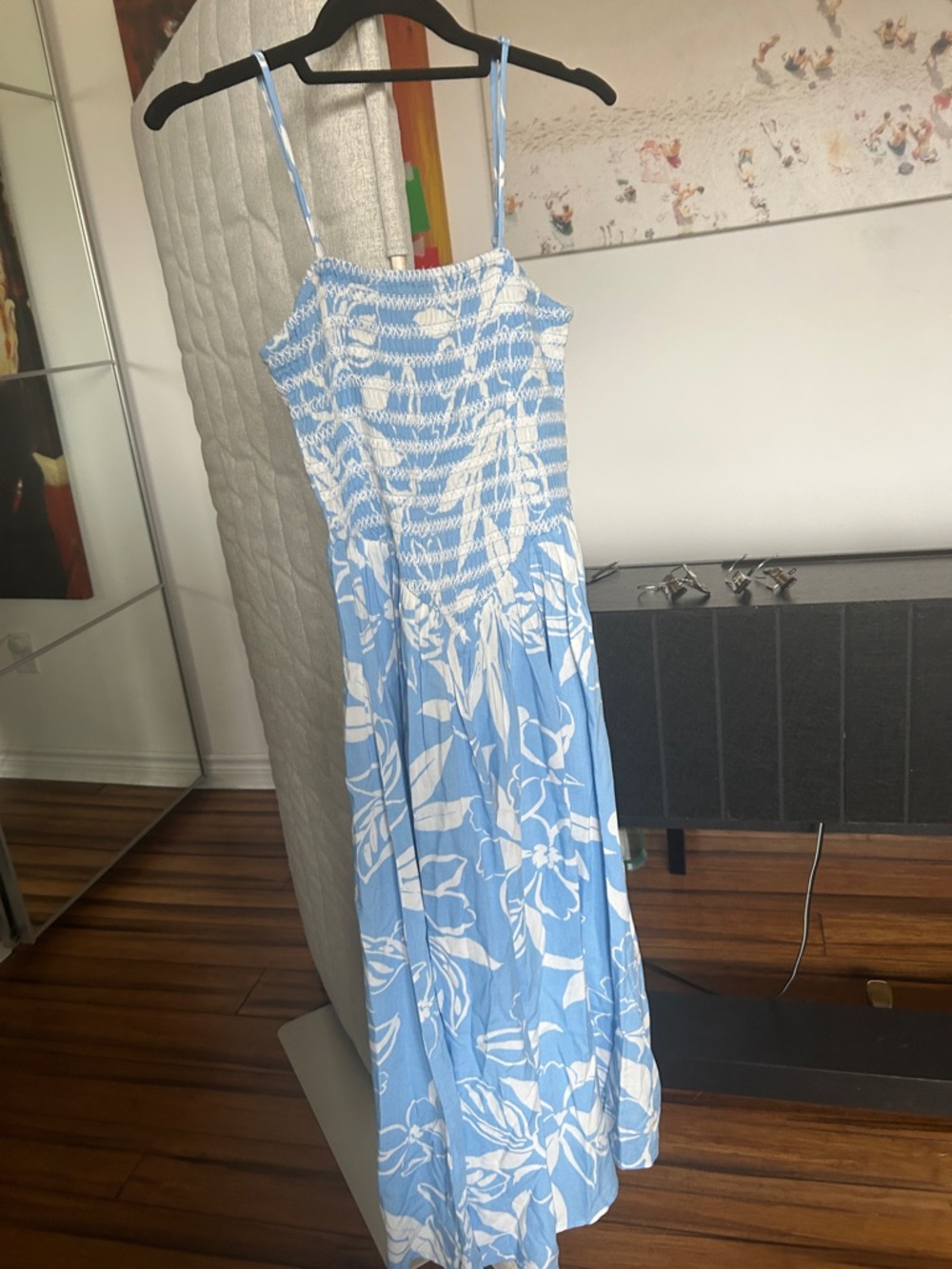 Patrons of Peace Blue and White Floral Maxi Dress